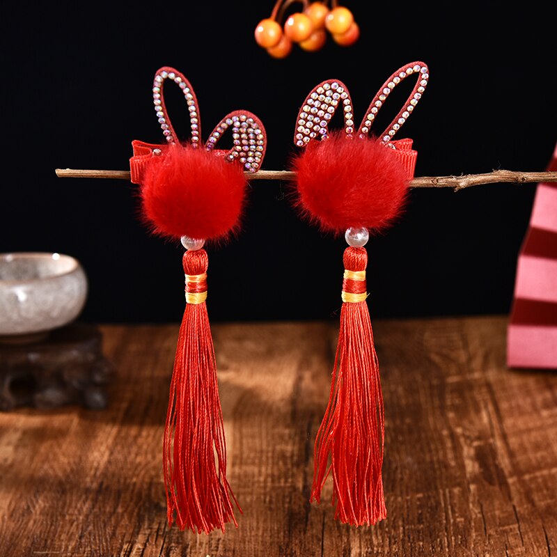 Pinces à cheveux en forme de boule de perles pour enfants, nouveauté pièces/ensemble, jolies Barrettes, accessoires pour le nouvel an, pour filles: 3-2 Pcs