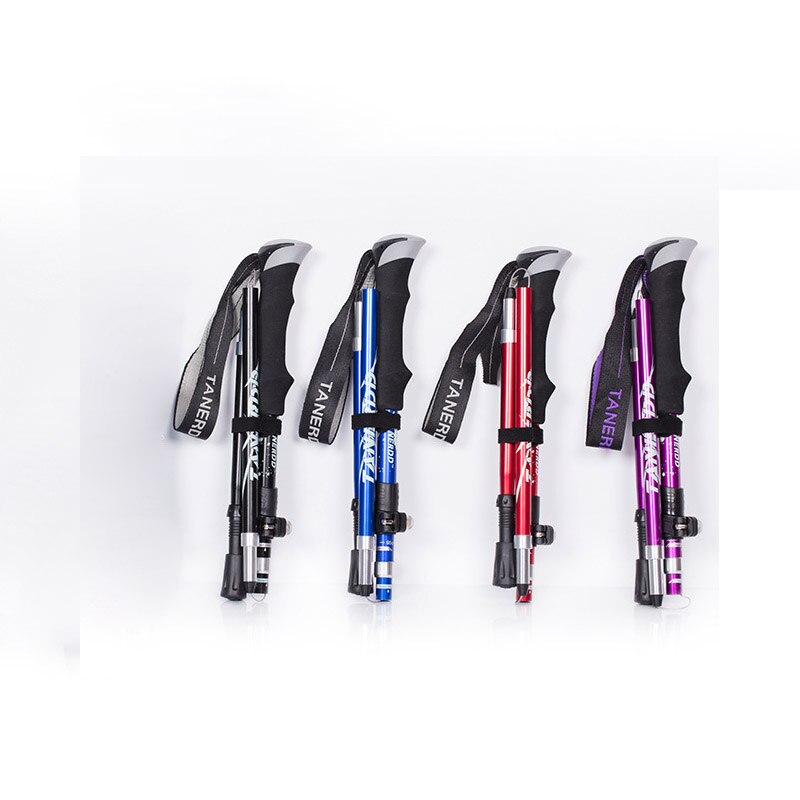 Spaserstokk karbonfiber lett karbon aluminium 5 seksjon ekstern lås utendørs fjellklatring fotturer