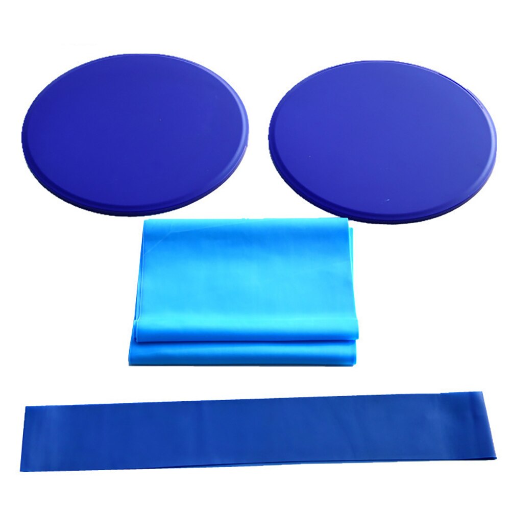 1 par yoga træningsskydeskiver med modstandsring elastikbånd tilbehør til fitnessudstyr: Blå