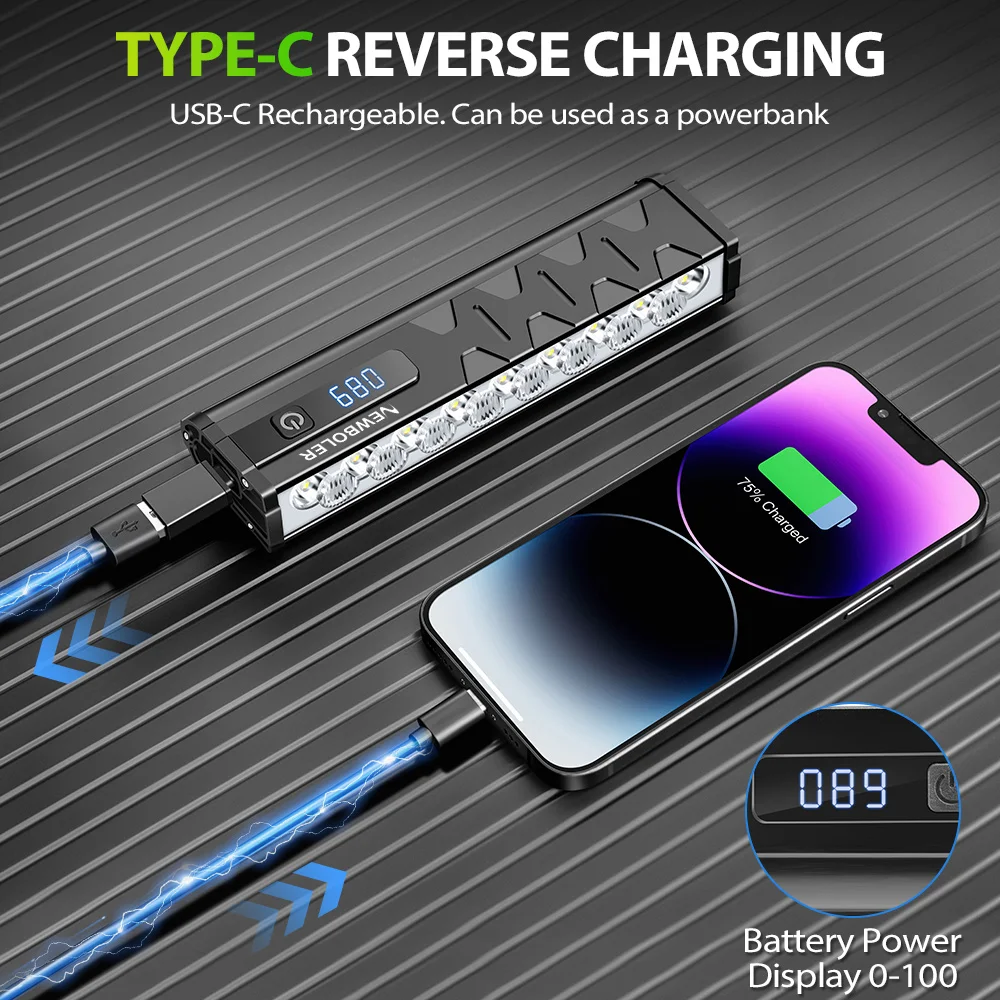 10000 mah cykellygte 17 led front dobbelt beslag powerbank mtb mountainbike lampe cykelforlygte cykeltilbehør