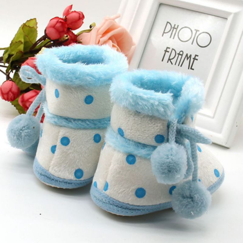 LXA-Newborn Baby Boys Girls Winter Boots Soft Bottom Baby Girls Moccasin Warm Boots Non-slip Booties