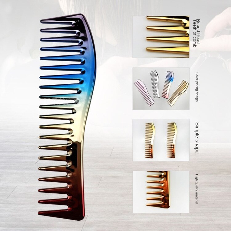 Tooth Comb Large Wide Black Plastic Pro Salon Barber Hairdressing Combs Reduce Hair Loss Hair Care Tool