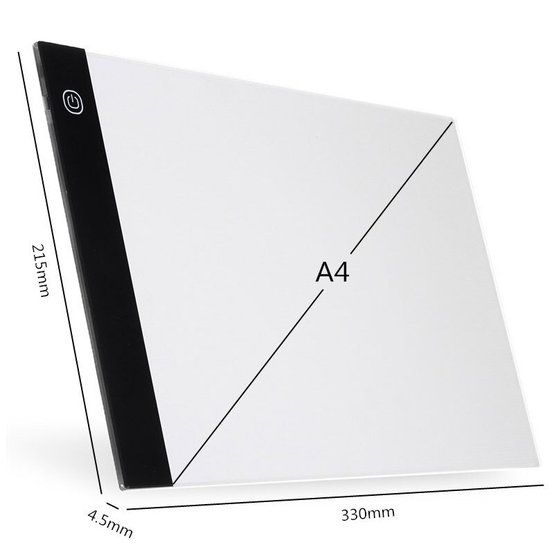A4/A5 LED Drawing Boards Tracing Board Copy Pads LED Drawing Tablet Plate Art Writing Stepless Dimming EM88: A4