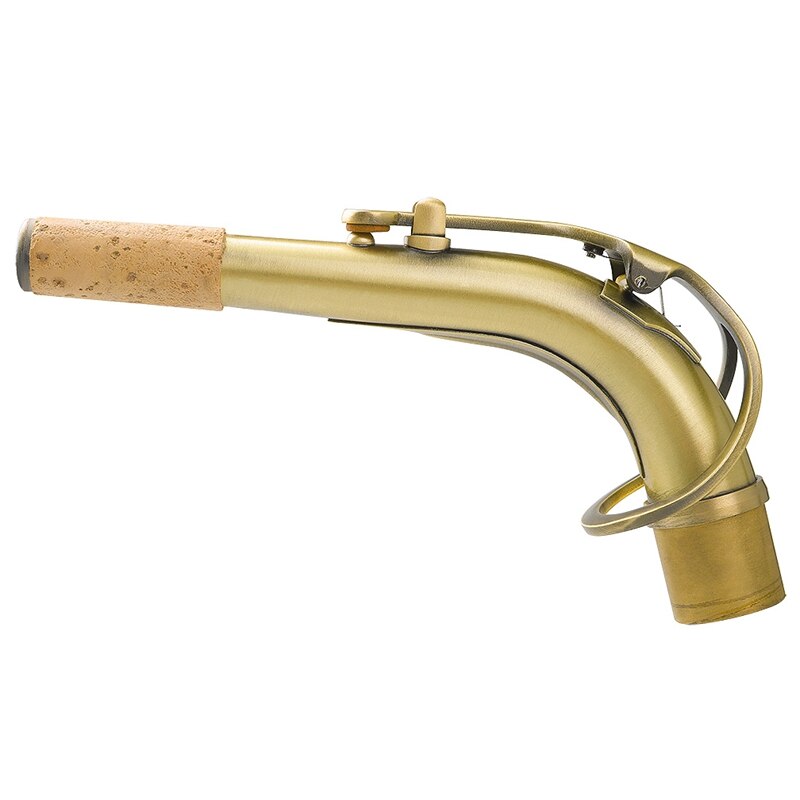 hg-eb cuello para saxofón alto MATERIAL DE LATÓN saxofón cabeza de cuello doblado 24,5mm accesorio para Saxofón para el paso y La intonación de corcho