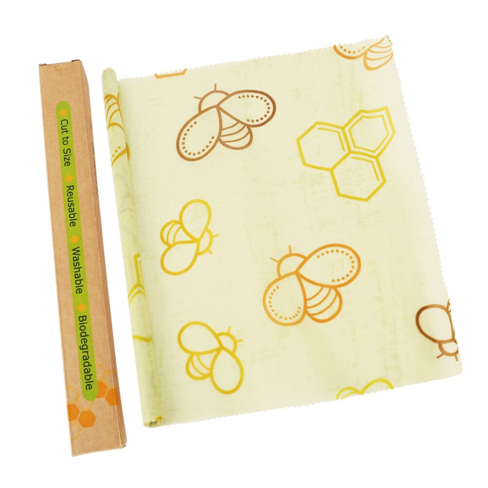 Réutilisable Wraps De Conservation Des Aliments Frais De Stockage Organique Cire D'abeille Tissu Wrap Film Alimentaire Modèle Fait Sur Commande: Black