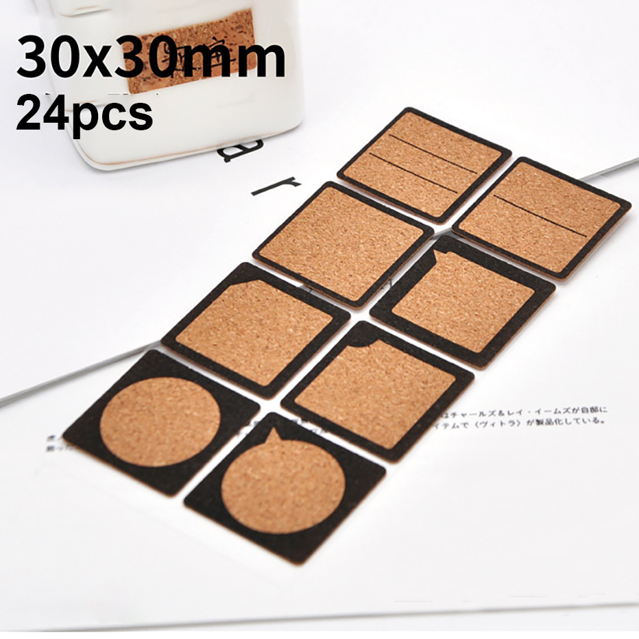 Wooden Craft Label Stickers Bottle Jar Organizer Sticker Self Adhesive Pack Labels Dispenser Oil Bottle Writable Sticker