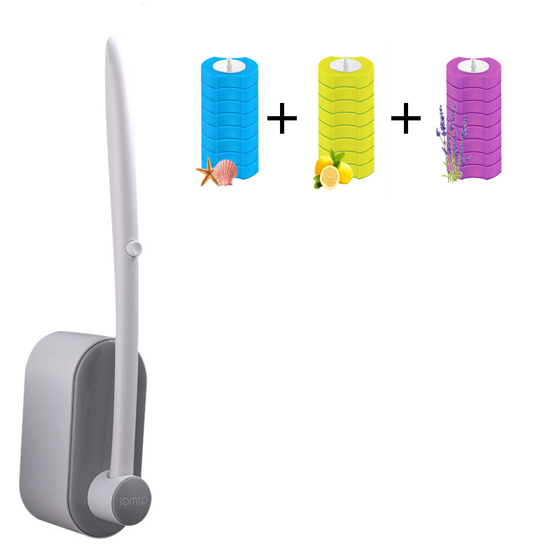 Wegwerp Badkamer Wc Borstel Set Houder Huishoudelijke Handige Reiniging Zonder Dode Hoek Badkamer Accessoires: VIOLET/Viooltje