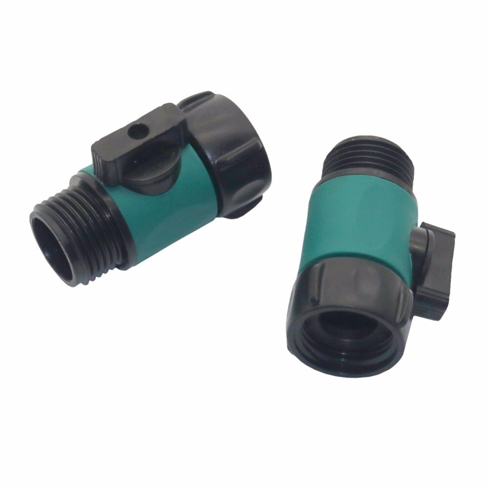 5 Pcs Garden Hose Valve Tap Pipe Compatible 3/4" 2-Way Connector Valve Fitting Adapter Tool Watering Supplies