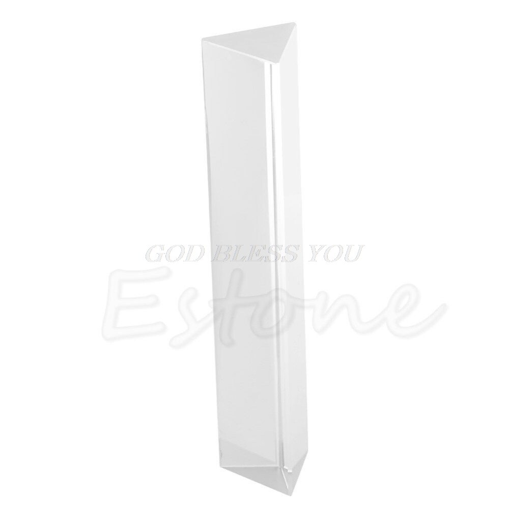 6" Optical Glass Triple Triangular Prism Physics Teaching Light Spectrum 15cm