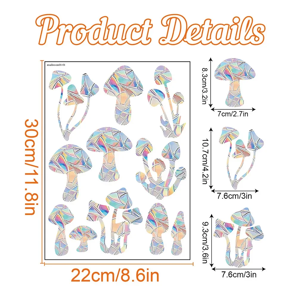 Sunshine Catcher Colorful Window Stickers Rainbow Prism Butterfly Electrostatic Glass Stickers PVC Anti-collision Window Sticker: Gold