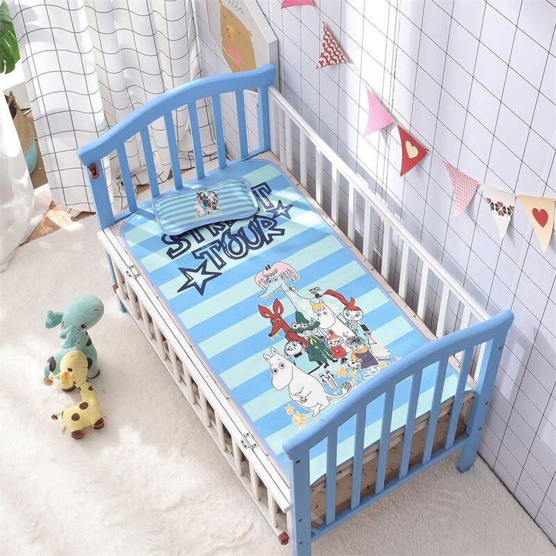 Cartoon Baby Mattresses Summer Cool Sleeping Mat Breathable Mattress Pads Toddler Crib Cot Cozy Nap Pads Infant Bear Bed Mat: E