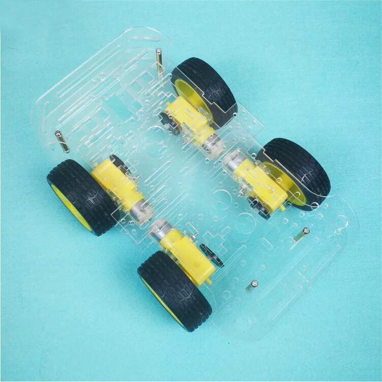 Double-Layer Intelligent Smart Car Chassis Kit Speed Tracking 4wd Tracking Four-Wheel Drive Motor Car Chassis