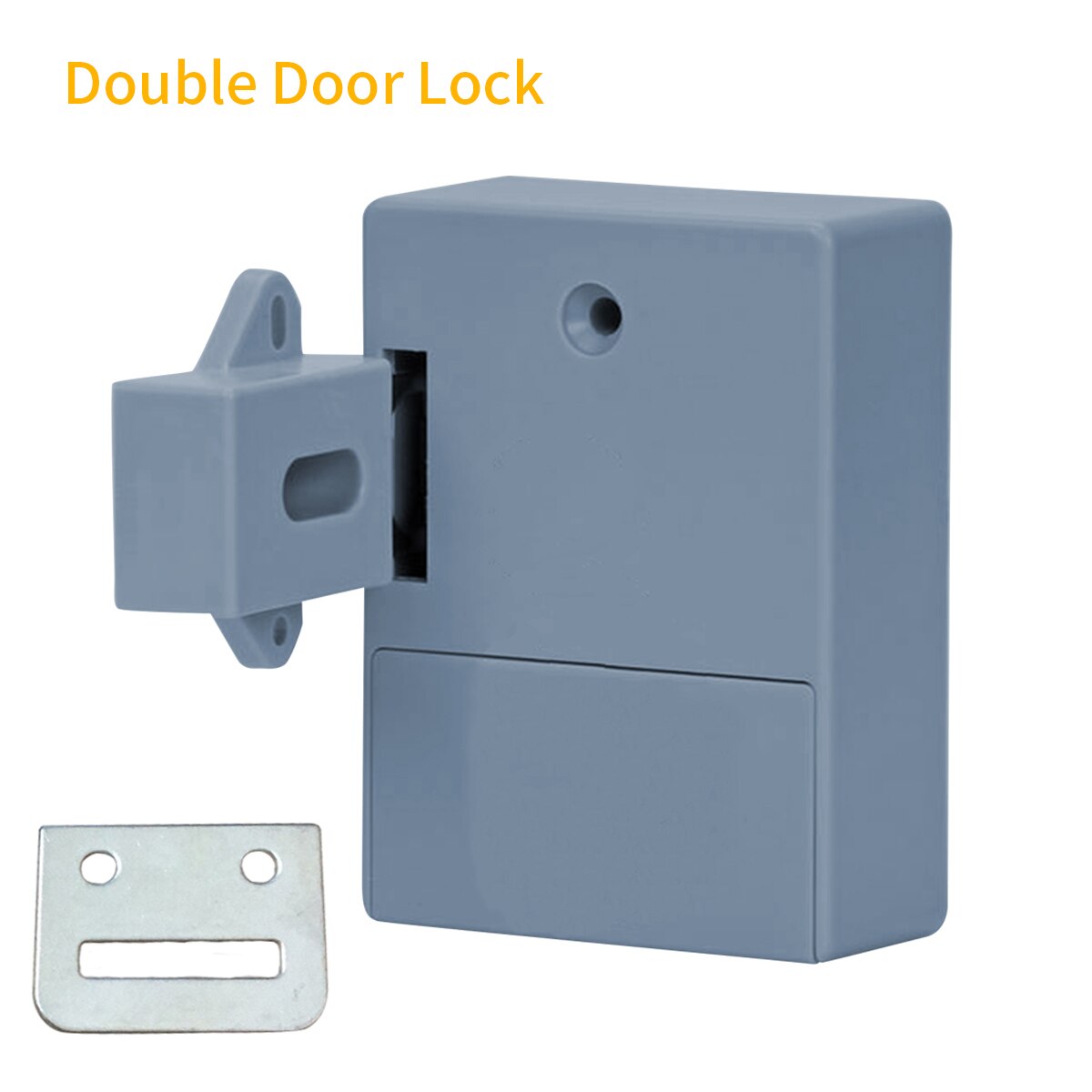 Cabinet Lock Adhesive Hidden Drawer Lock Shoe Cabinet Wardrobe for Double-opening Door Grey T3 Bathroom Inductive Digital Lock
