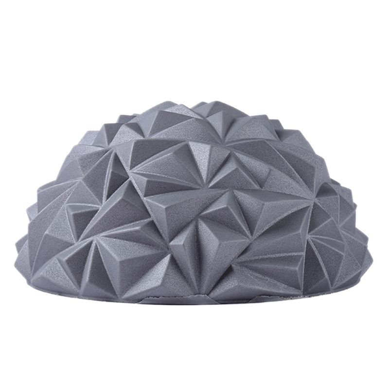 Media pelota para Yoga, equipo de Fitness físico, pelota de equilibrio de ejercicio para gimnasio Pilates: Gris claro
