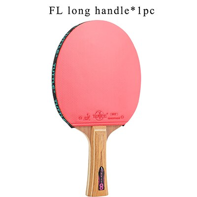 Tuttle 8 Ster Tafeltennis Racket Professionele Ping Pong Bat Palissander Pingpong Blade Met Hoge Kleverige Rubber: 8 STAR Long handle