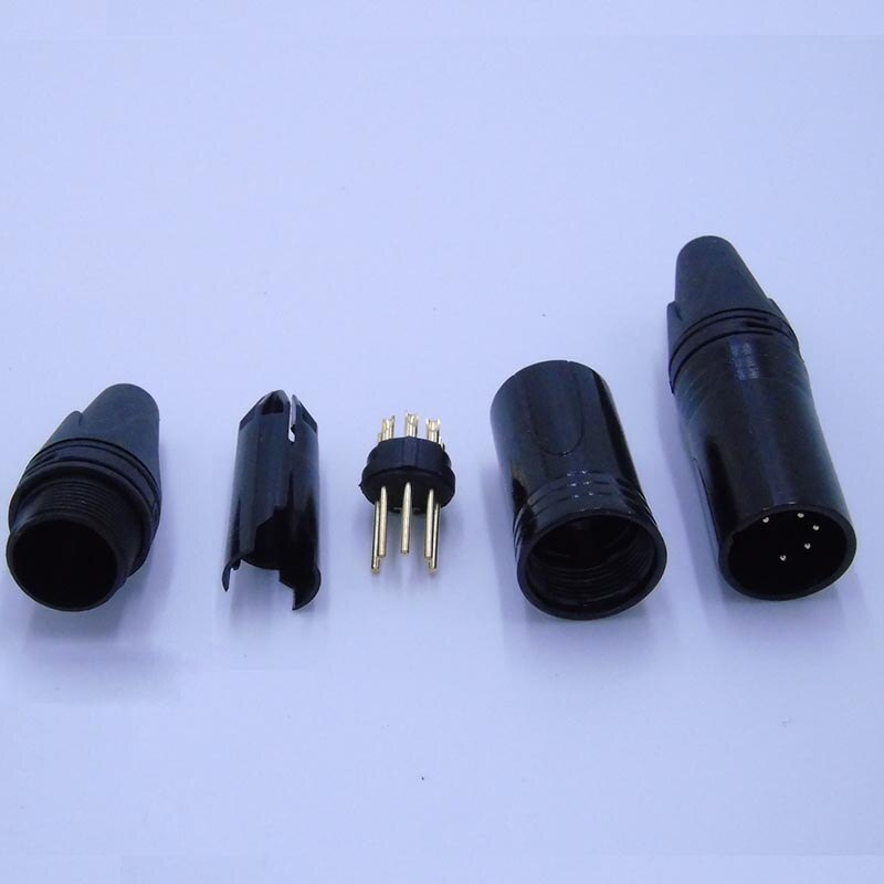 8 teile/los xlr 5pin stecker audio stecker mikrofon stecker NC5MXX gold überzogene