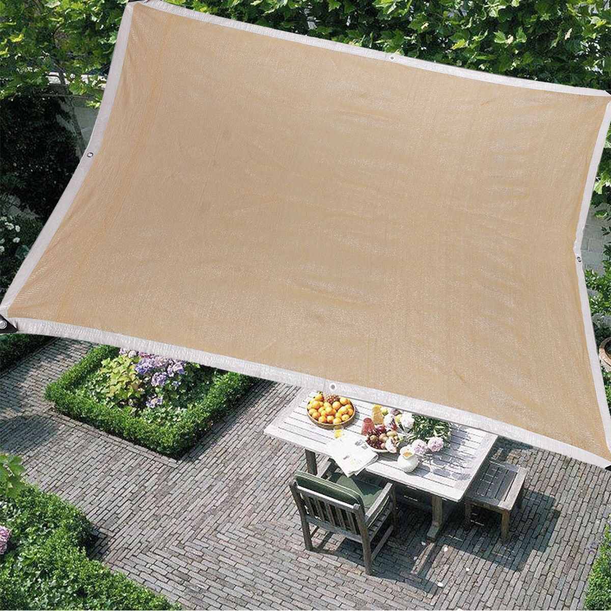 Sun Shelter Waterproof SunShade Sail Outdoor Rectangle Shade Sail Garden Terrace Canopy Swimming Yard Sail Beach Car Awning
