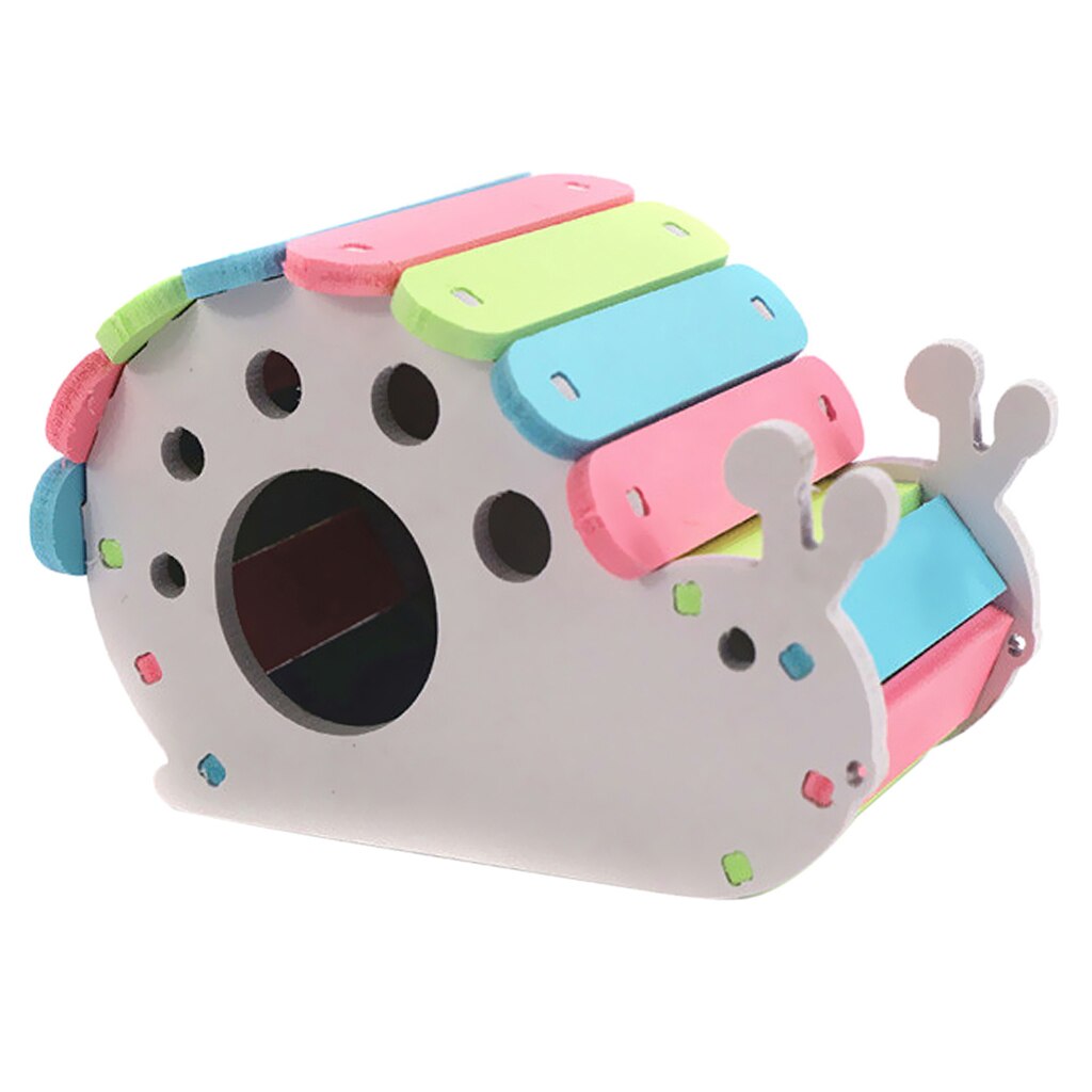 Colorful Hamsters Hideout SNAIL Shape House Climbing Hut Pet Bedding Cage Teeth Caring
