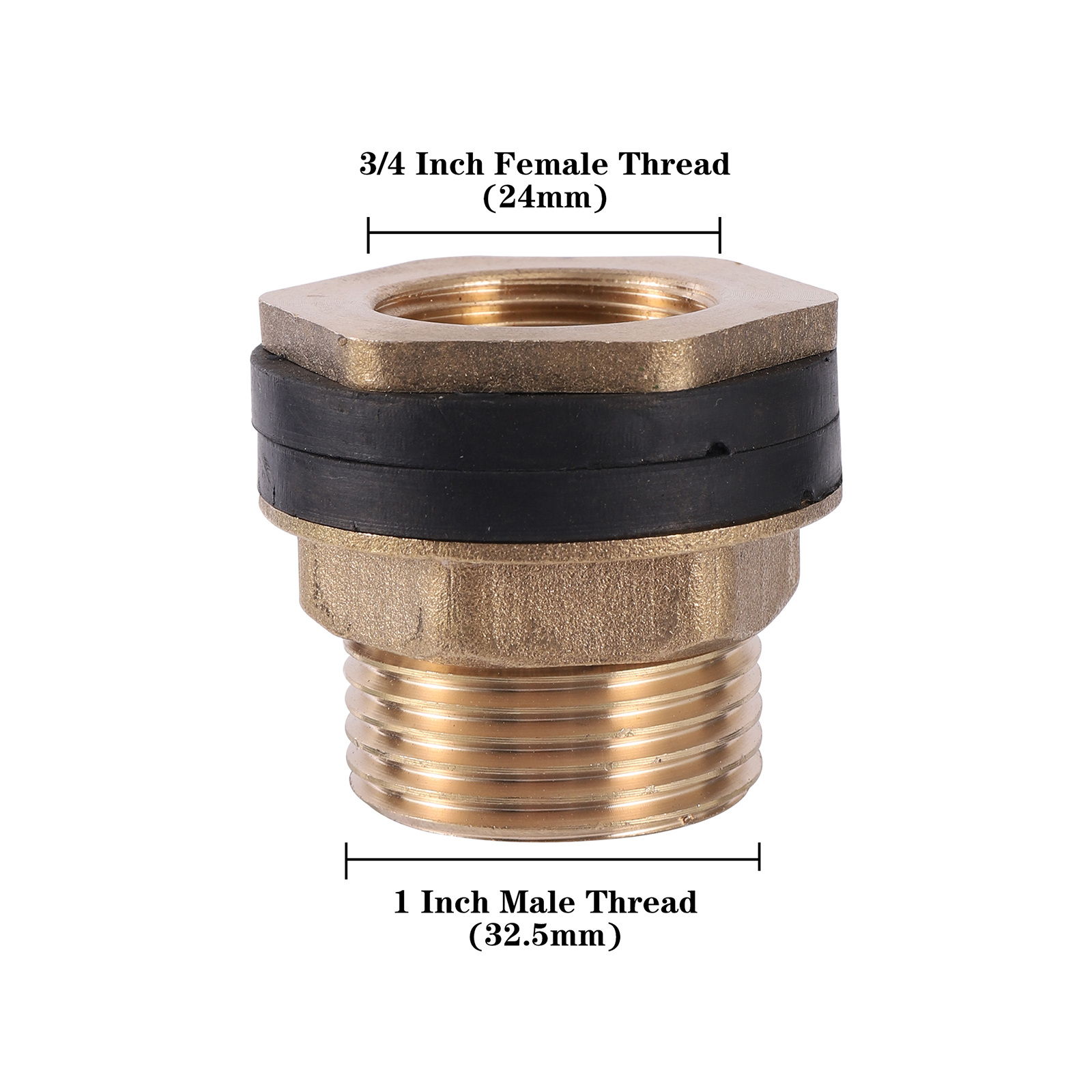 1/2" 3/4" 1" Female Male Thread Brass Connector Garden Water Reducer Connector Water Tank Aquarium Water Tap Faucet Coupling 2Pc: green