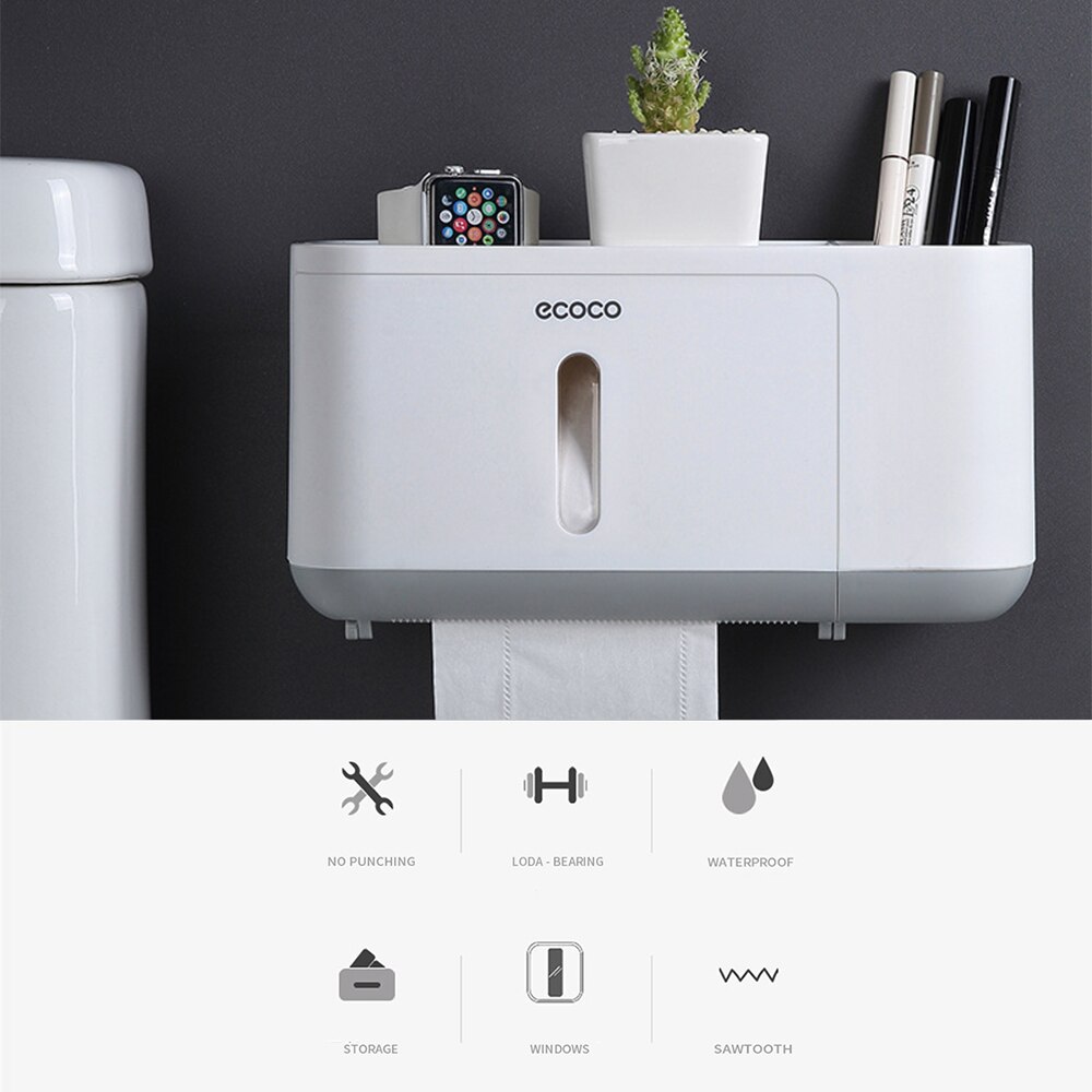 Paper Towel Tissue Box Dispenser Wall Mounted Storage rack paper Towel Holder bathroom organizer Accessories bathroom gadgets