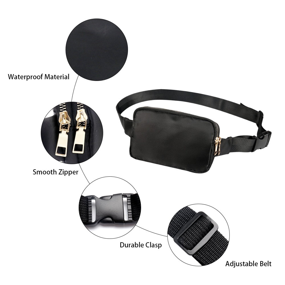 Buylor Frauen Taille Pack Weiblichen Gürtel Tasche Telefon Beutel Taschen Mädchen Polyester Wasserdicht fanny Pack Brust Packungen