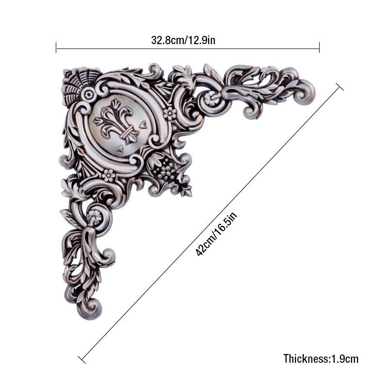 Home decor ceiling lamp corner flower decoration stickers furniture decals hollow PVC home accessories DIY wood carving flowers: G