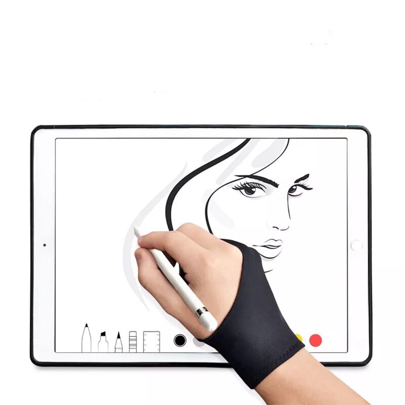 GAOMON One Finger Glove - Free Size Antifouling Artist Drawing Lycra Glove for Graphic Tablet Pen Display and Light Box, Black