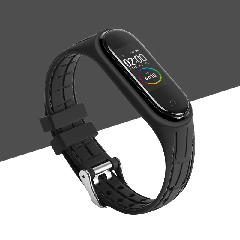 Silikone til xiaomi mi band 4 rem armbånd sport gummi urrem udskiftning smartwatch rem til mi band 3 4 5 6 7 armbånd