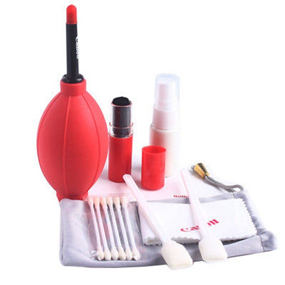 7 in 1 Lens Cleaning Kit Set cloth Camera Computer Air Blower Swabs Wipes Retractable Brush Lens Sensor Screen Cleaning Fluid