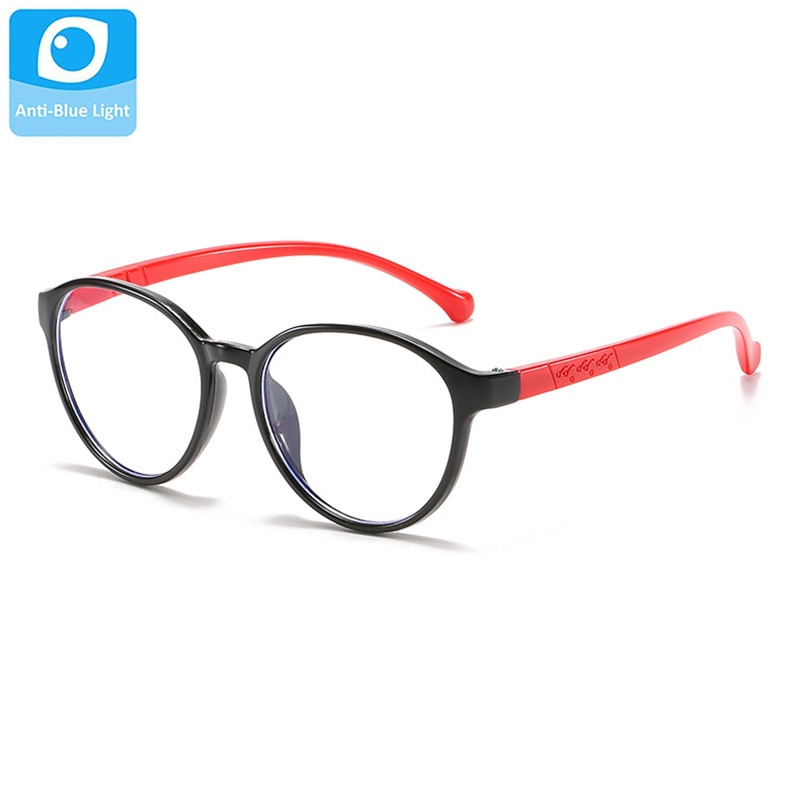 Børn briller børn anti blå lys nuancer barn vintage briller runde piger drenge briller gafas oculos: Rød