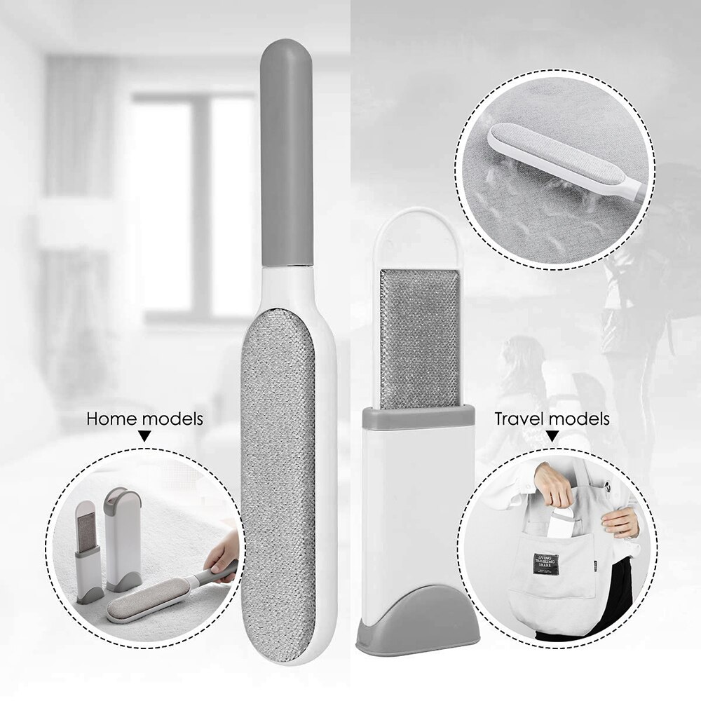 Pet Hair Remover Brush Dog Cat Hair Remover Pet CombTool Fur Brush Base Double-Side Furniture Sofa Clothes Cleaning Lint Brush
