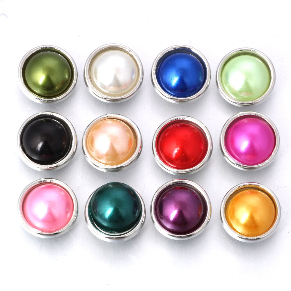 10pcs/lot Mixed Color 12MM Random Fish Scale Resin Snap Button For Women Fit 12mm Snap Bracelet Bangle Earrings Necklaces: 3