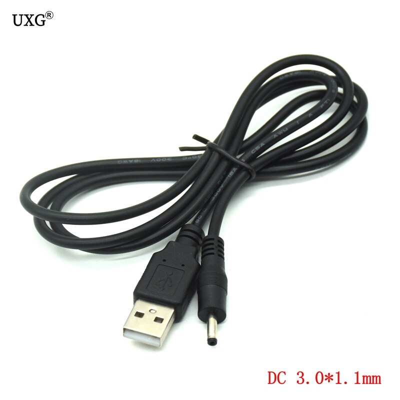USB Male naar DC 3.0mm 3.0x1.1mm plug connector 5v 2A charger power kabel voor huawei mediapad 7 ideos S7 S7-Slim 301U S7-301