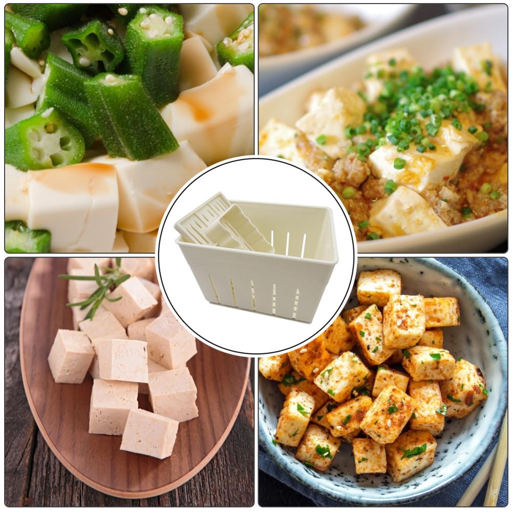 DIY Plastic Homemade Tofu Maker Press Mold Kit Tofu Making Machine Set Soy Pressing Mould with Cheese Cloth Cuisine