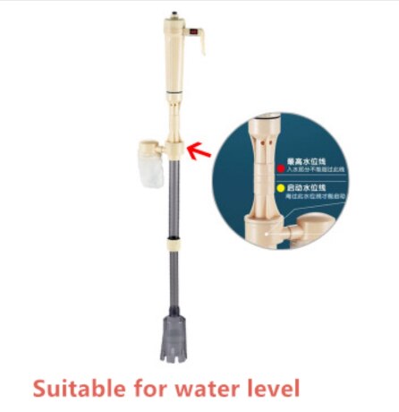 Elektrisk akvarium grus renare vattenfilter för akvarie fisk tank tvätt sifon vakuum vatten pump vatten bytare sand tvätt