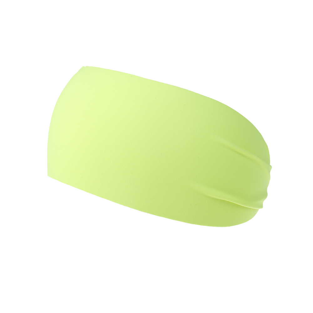 Casual Sport Haarband Elastische Brede Blend Yoga Haarbanden Oefening Vrouwen Mannen Hoofdband Zweetband Pure Kleur: Fluorescent Yellow