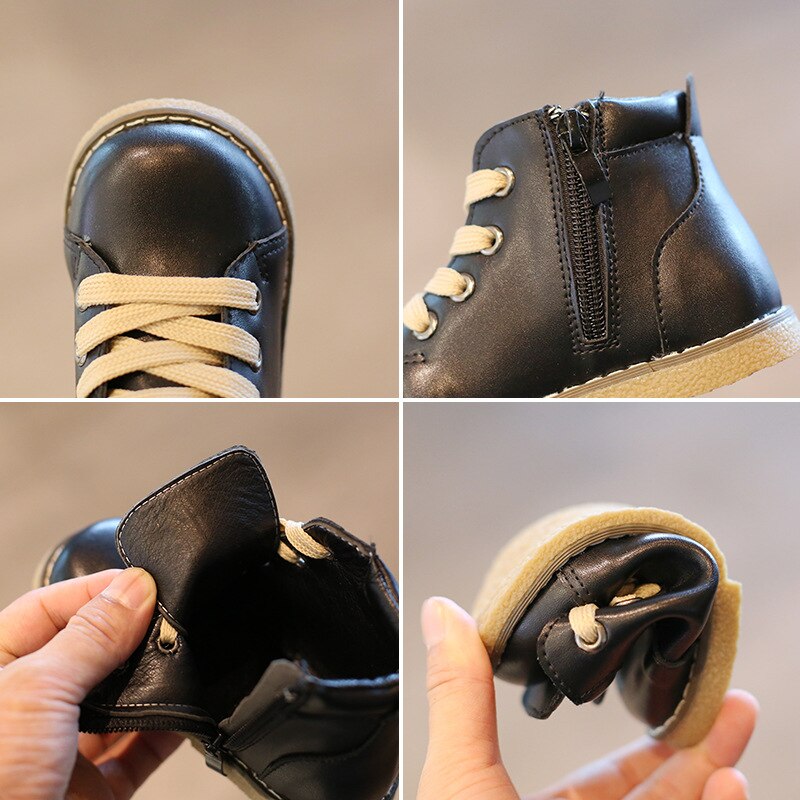 Kinder martin boots jongens enkel leren laarzen meisjes schoenen kinderlaarzen maat 21-30 smg 139