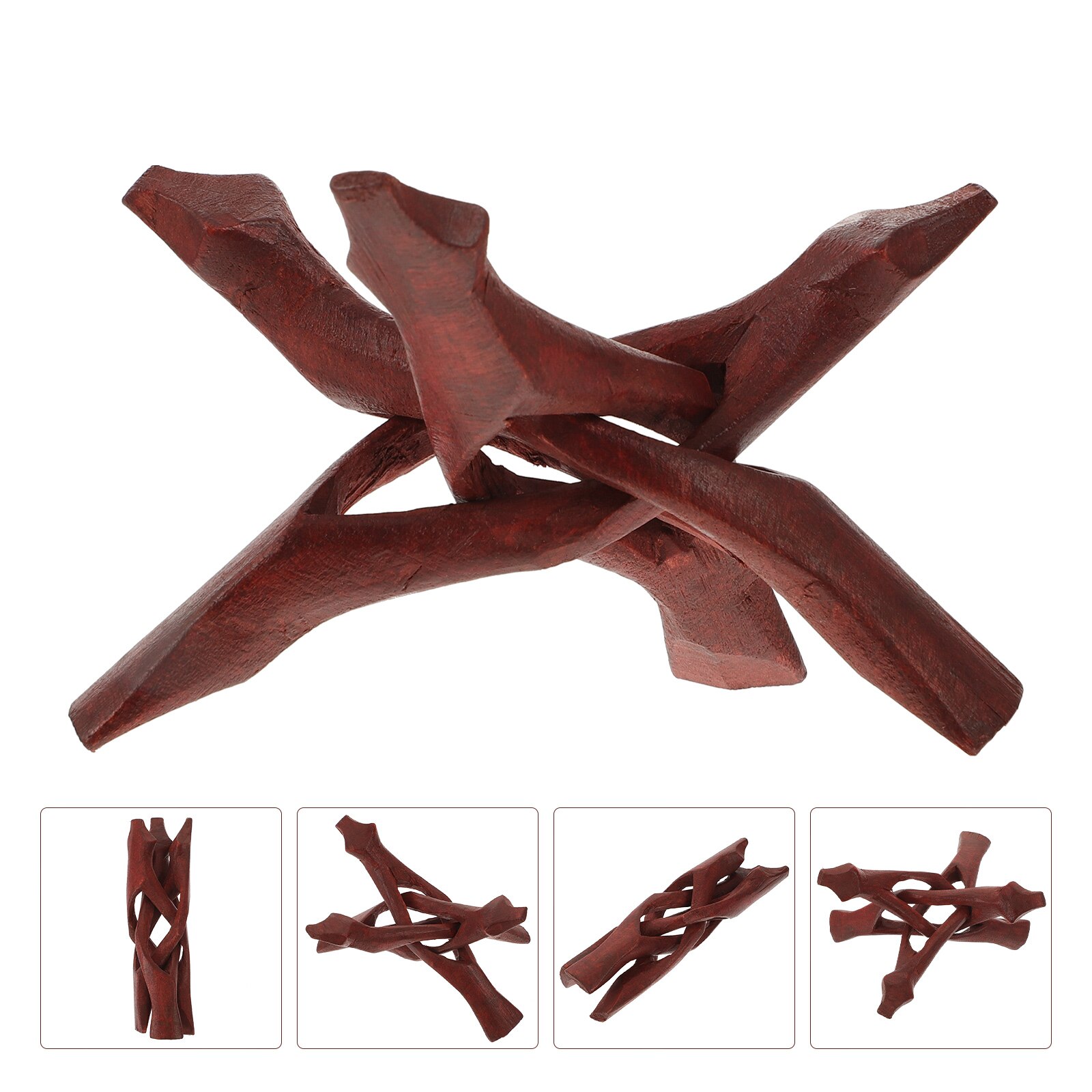 Trépied en bois Naturel Trépied Présentoir Trépied Présentoir Serpent Forme Trépied pour le Magasin