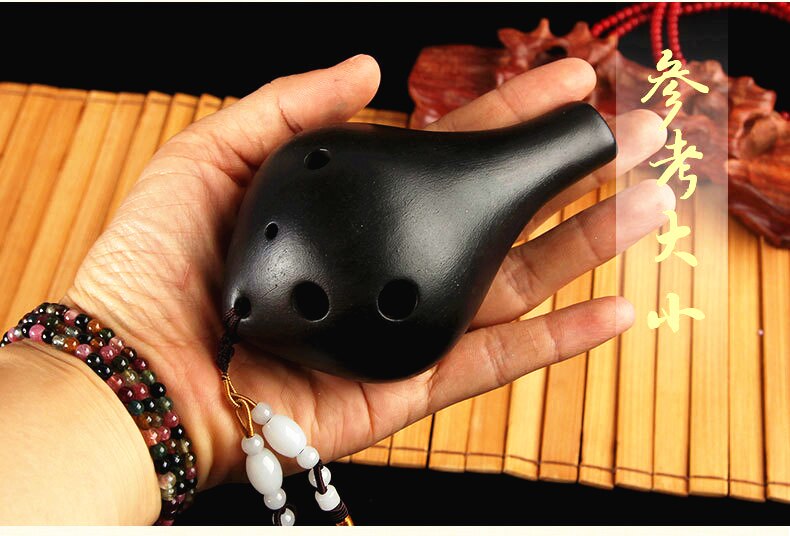 6 hole Alto C Sleutel Ocarina Fluit zwart aardewerk Flauta Klassieke Muziekinstrumenten professionele 6 hole alto ocarina fluit