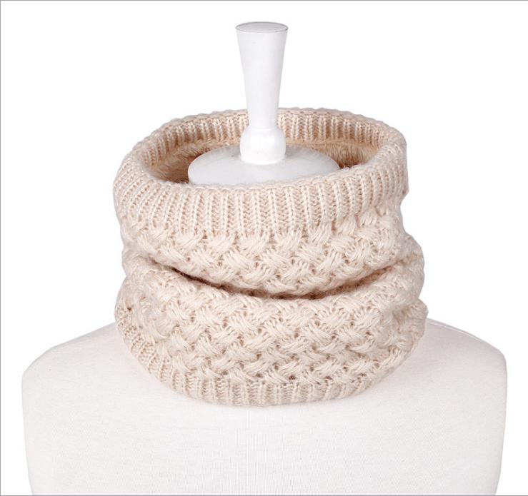 Écharpe chauffe-cou à anneaux torique | Écharpe pour femmes, tricot infini, tricoté et , cercle circulaire, pour enfants garçons et filles, foulard pour enfants: Beige