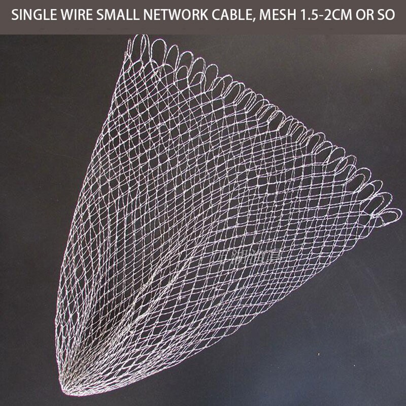 Double Line Braided Mesh Fishing Landing Net Fishing Tools Mesh Hole For Bass Trout Catch Luring Accesorry