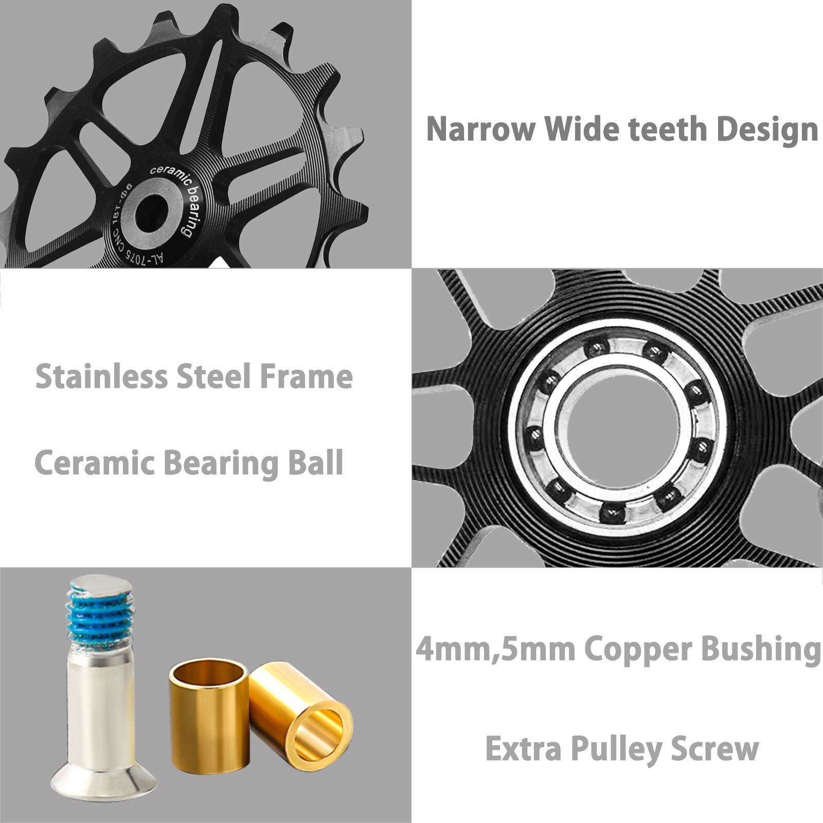 12T 14T 16T 18T Rennrad Keramik Rolle 11v 12v Schaltwerk Jockey Räder für Shimano Sram GX XX1 Adler X-synchronisieren Keramik Geschwindigkeit MTB führen