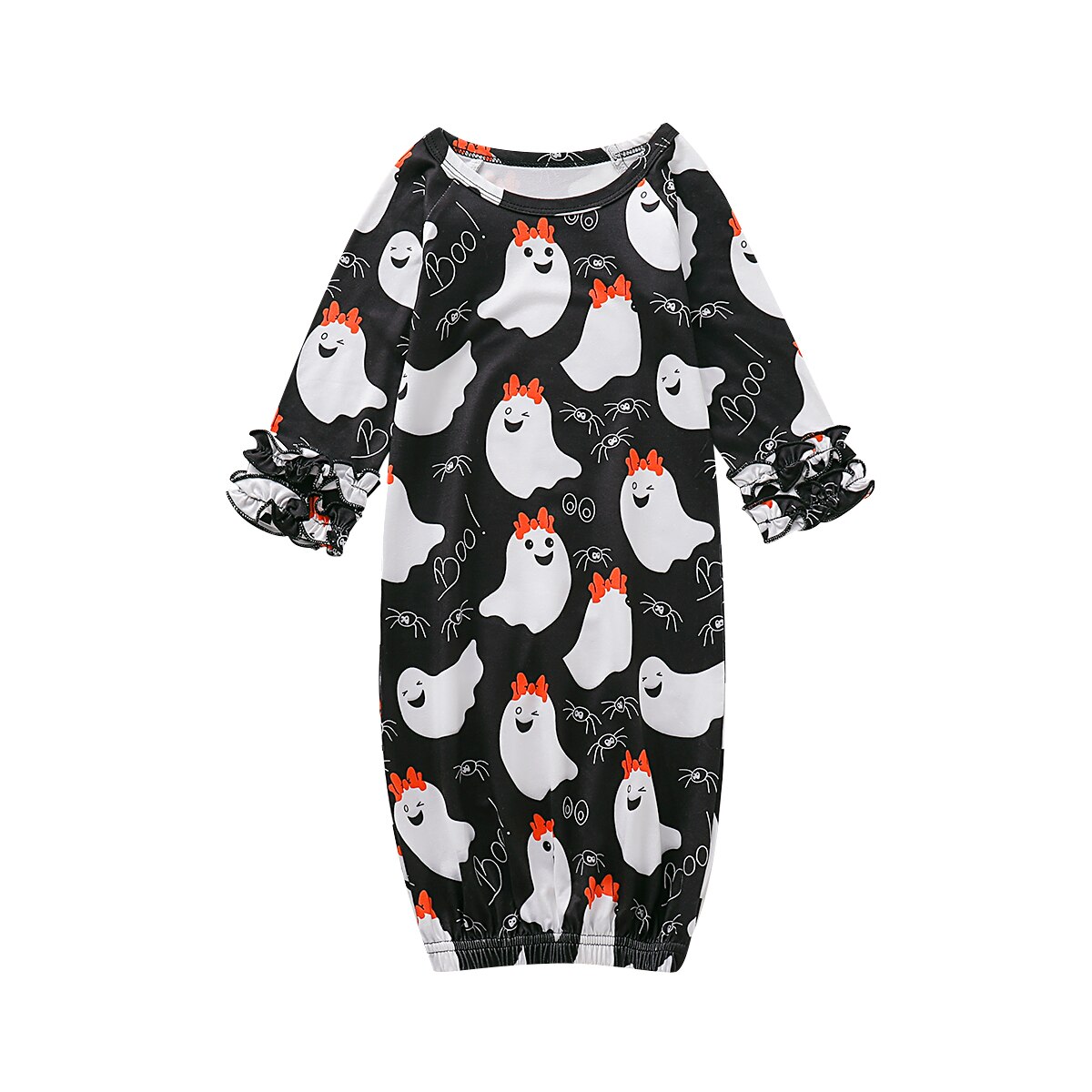 Halloween bebé niñas niños sacos de dormir vestido fantasma camisones ropa de dormir saco de dormir volantes manga larga ropa de cama 0-3Y: Default Title