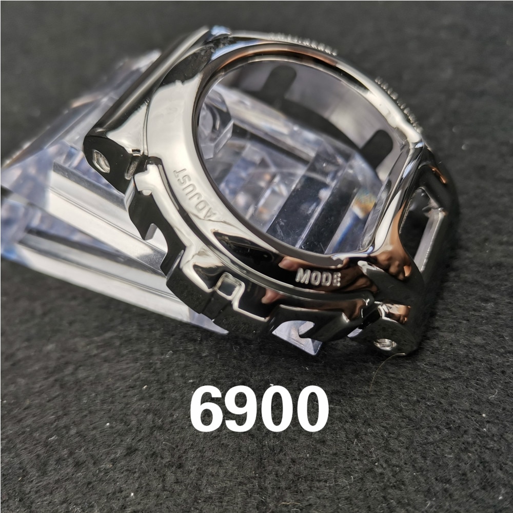 Horloge Band Strap Bezel Voor DW6900 Black Metal Rvs Horlogeband Horloge Kader Armband Accessoire Met Reparatie Tool