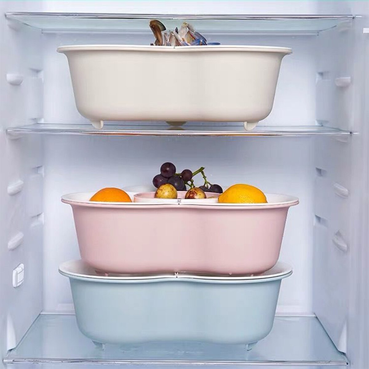 Vegetables Drying Basket Storage Box Camper Kitchen Portable Detachable Tableware Large Capacity Box