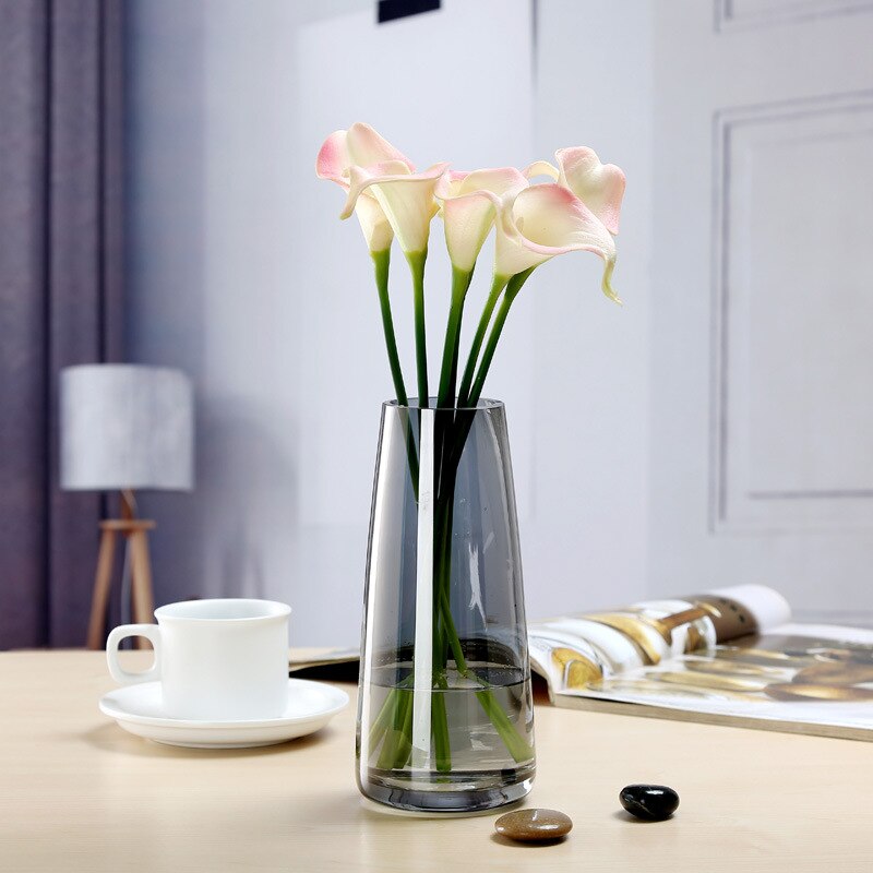 Europa Kristal Vazen Voor Bruiloft Centerpieces Decoratieve Glazen Cilinder Vazen Voor Bloemstukken: Bourgondië