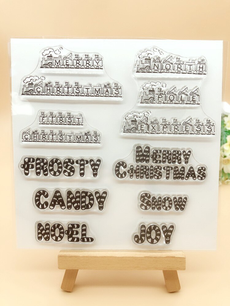 CLEAR STAMPS Christmas Wreath Tree Scrapbooking Handmade Card Album Paper Craft Rubber Transparent Silicon AlinaCraft: A