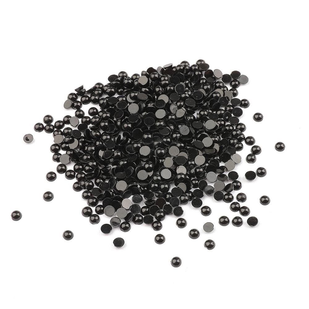 100-500 kpl 3-8mm mustat akryyliset turvasilmät litteät helmet karhunukkelle eläin nukke tee itse vaate askartelu lasten lasten lelut silmät: 3mm noin 500 kpl