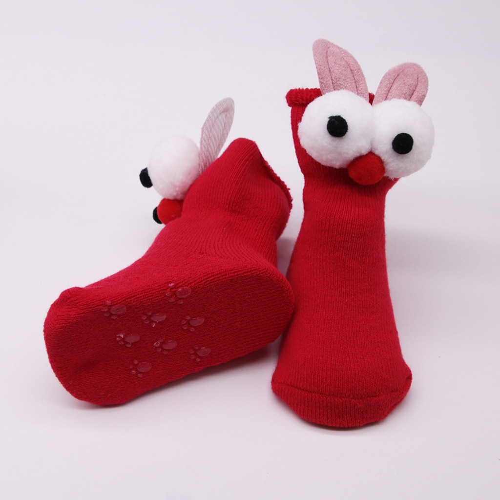 Calcetines de algodón antideslizantes con dibujos animados para bebés, calcetín para niños y niñas