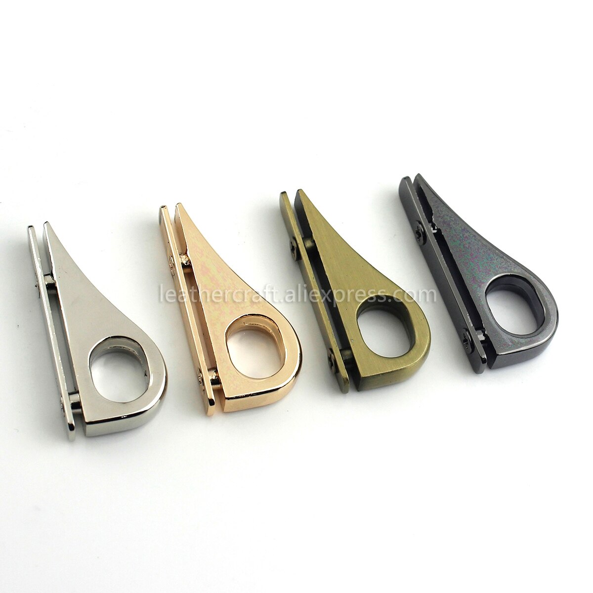 2 stk metalpose sideanker kile bøjle karbinhage klemmer oval ring taske sidekant anker link hardware til taske pung strop